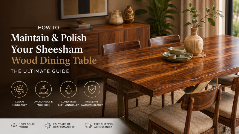 How to Maintain and Polish Your Sheesham Wood Dining Table  Sandcolour