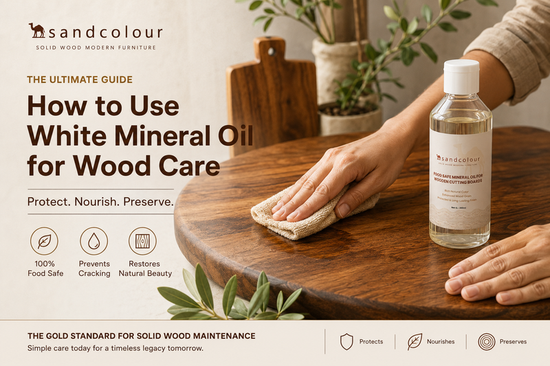 How to Use White Mineral Oil for Wood Care  Sandcolour Guide