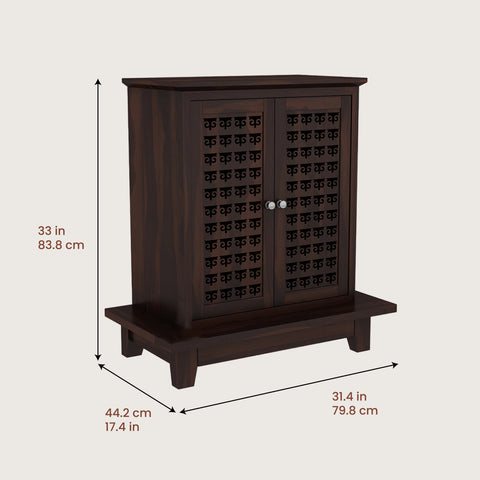 Vandana Home Temple (Walnut Finish)