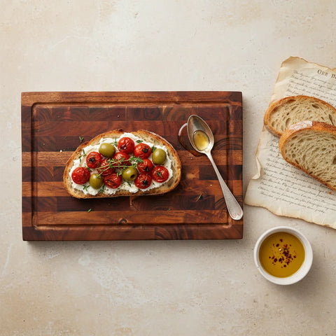 Chronos Block Acacia Wood Chopping Board | Sandcolour