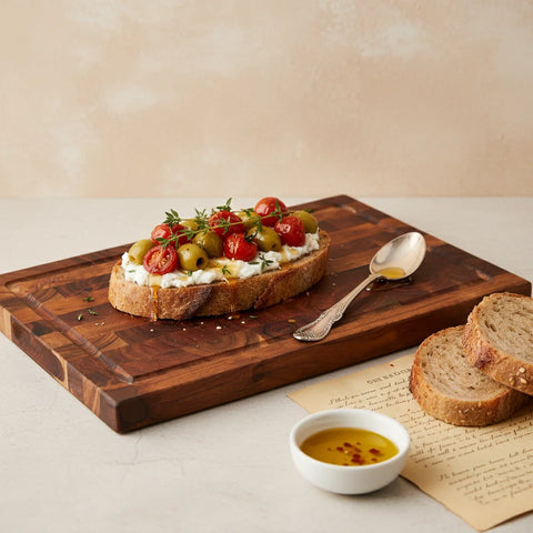 Chronos Block Acacia Wood Chopping Board | Sandcolour