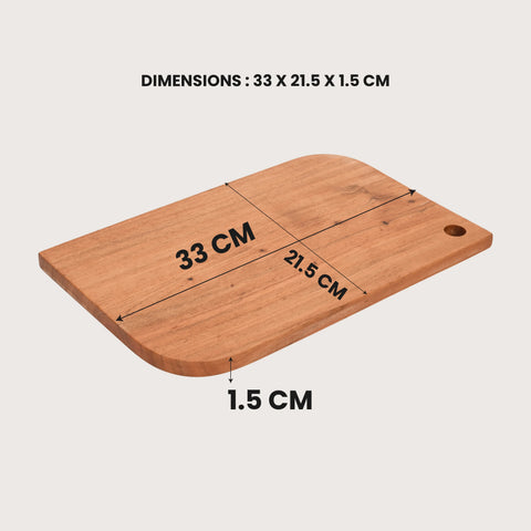 Chronos Block Acacia Wood Chopping Board  | Sandcolour