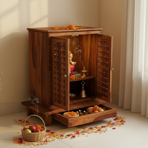 Vandana Home Temple (Honey Finish)