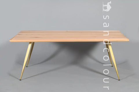 Helen Natural Golden Table - 8 Seater - 1