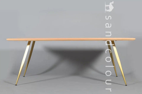 Helen Natural Golden Table - 8 Seater - 2