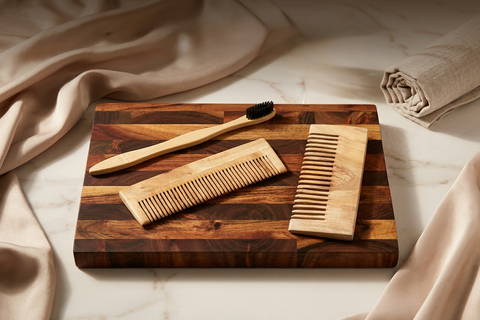 Astonis Acacia Board & Neem Grooming Kit (Combo, Set of 4)