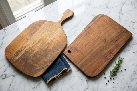 Chronos Acacia & Mango Baby Chopping Boards (Combo, Set of 2)
