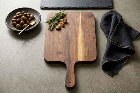 Helios Acacia & Mango Wood Baby Chopping Boards (Combo, Set of 2)