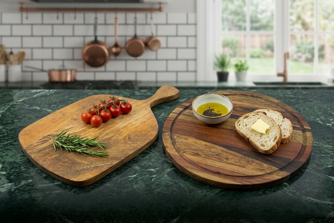 Round Acacia Chronos Block & Mango Baby Boards (Combo, Set of 2)