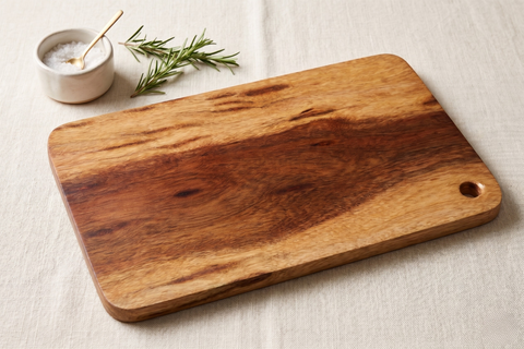 Acacia Chopping Board & Neem Grooming Kit (Combo, Set of 4)